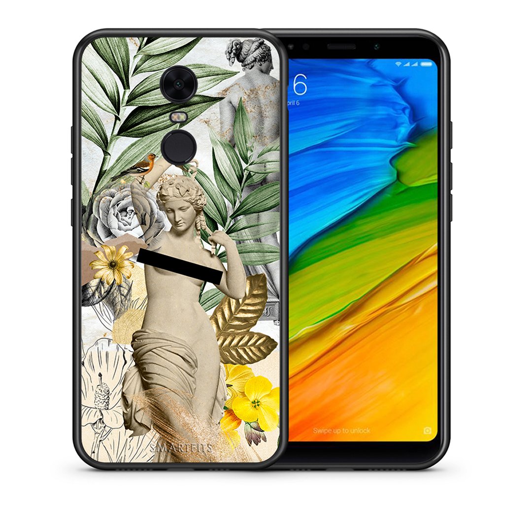 Θήκη Xiaomi Redmi 5 Plus Woman Statue από τη Smartfits με σχέδιο στο πίσω μέρος και μαύρο περίβλημα | Xiaomi Redmi 5 Plus Woman Statue case with colorful back and black bezels