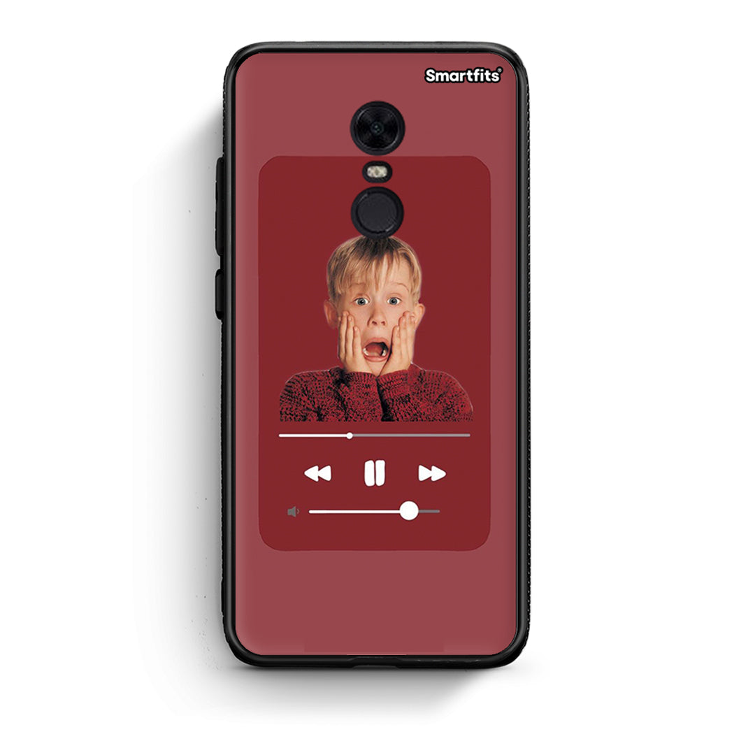 Xiaomi Redmi 5 Plus Xmas Alone Music θήκη από τη Smartfits με σχέδιο στο πίσω μέρος και μαύρο περίβλημα | Smartphone case with colorful back and black bezels by Smartfits