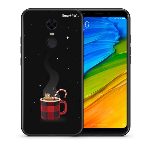 Θήκη Xiaomi Redmi 5 Plus Xmas Bathing από τη Smartfits με σχέδιο στο πίσω μέρος και μαύρο περίβλημα | Xiaomi Redmi 5 Plus Xmas Bathing case with colorful back and black bezels