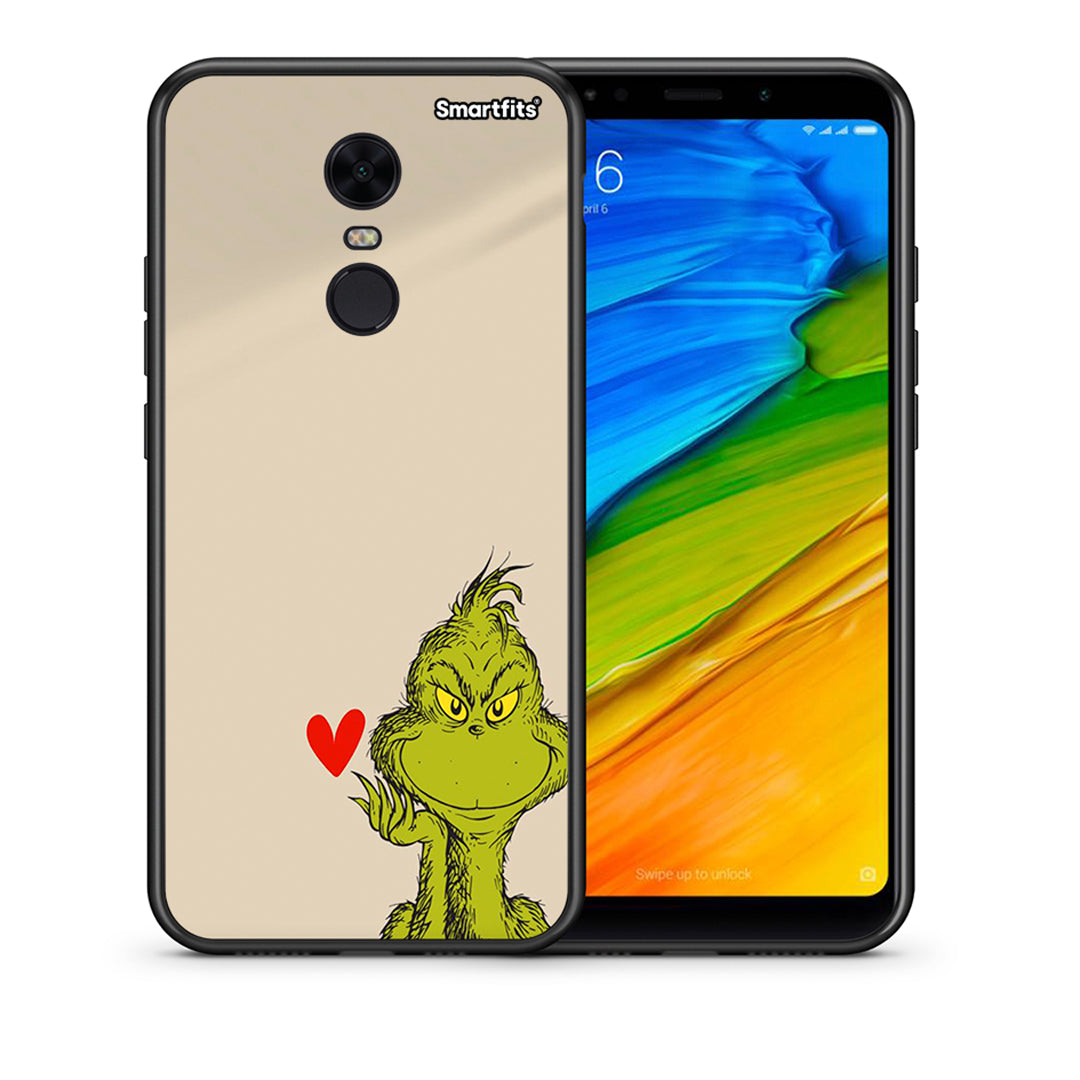 Θήκη Xiaomi Redmi 5 Plus Xmas Grinch από τη Smartfits με σχέδιο στο πίσω μέρος και μαύρο περίβλημα | Xiaomi Redmi 5 Plus Xmas Grinch case with colorful back and black bezels