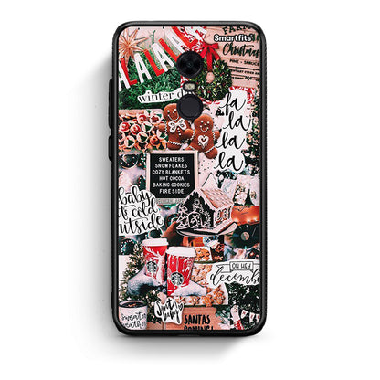 Xiaomi Redmi 5 Plus Xmas Habbits θήκη από τη Smartfits με σχέδιο στο πίσω μέρος και μαύρο περίβλημα | Smartphone case with colorful back and black bezels by Smartfits