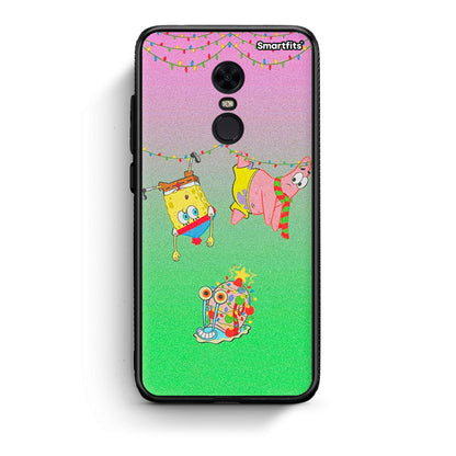 Xiaomi Redmi 5 Plus Xmas Lights θήκη από τη Smartfits με σχέδιο στο πίσω μέρος και μαύρο περίβλημα | Smartphone case with colorful back and black bezels by Smartfits