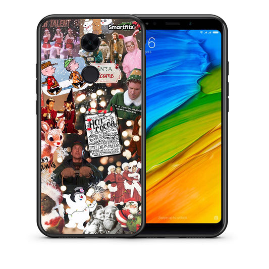 Θήκη Xiaomi Redmi 5 Plus Xmas Movies από τη Smartfits με σχέδιο στο πίσω μέρος και μαύρο περίβλημα | Xiaomi Redmi 5 Plus Xmas Movies case with colorful back and black bezels