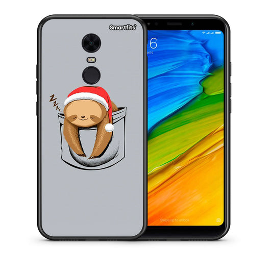 Θήκη Xiaomi Redmi 5 Plus Xmas Zzzz από τη Smartfits με σχέδιο στο πίσω μέρος και μαύρο περίβλημα | Xiaomi Redmi 5 Plus Xmas Zzzz case with colorful back and black bezels
