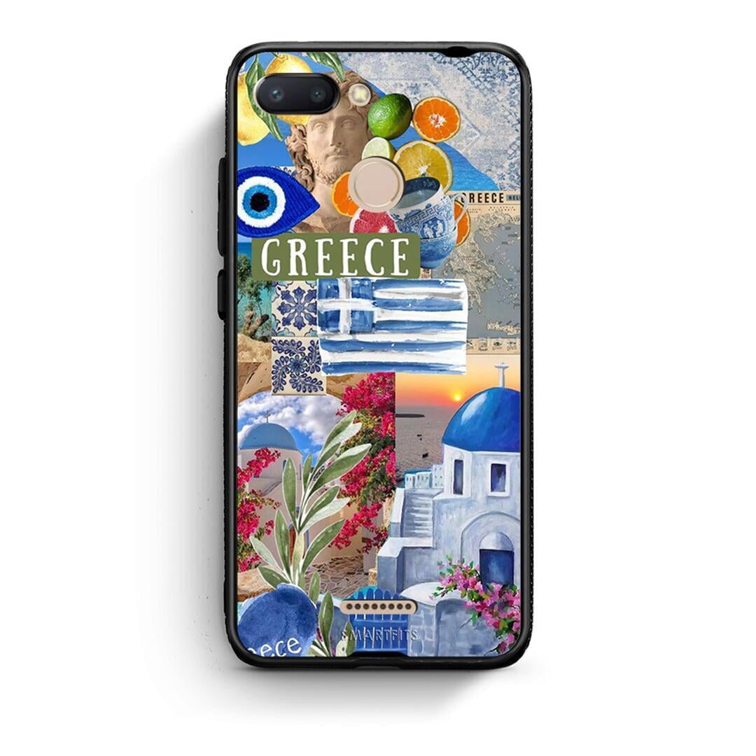 Xiaomi Redmi 6 All Greek Θήκη από τη Smartfits με σχέδιο στο πίσω μέρος και μαύρο περίβλημα | Smartphone case with colorful back and black bezels by Smartfits