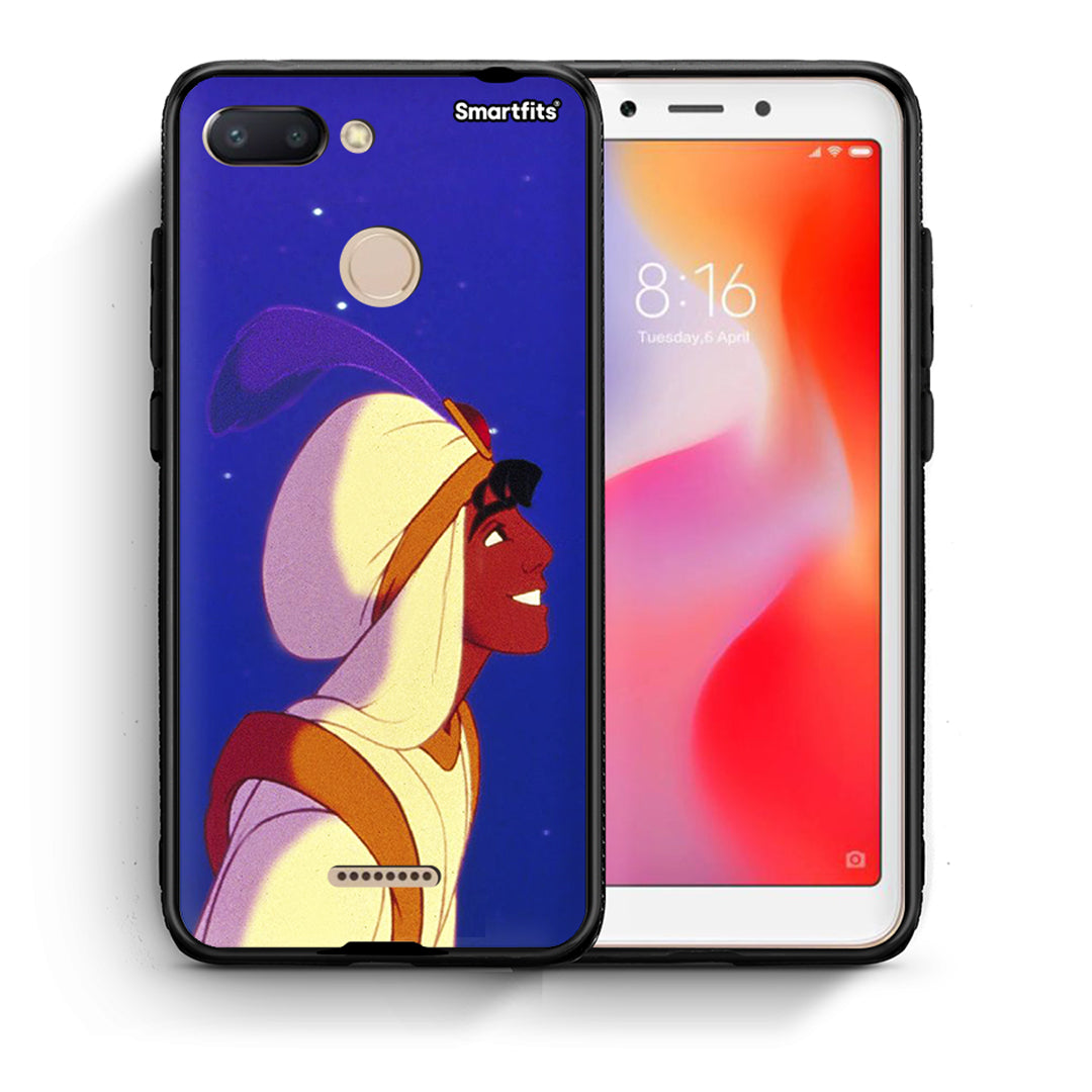Θήκη Xiaomi Redmi 6 Alladin And Jasmine Love 1 από τη Smartfits με σχέδιο στο πίσω μέρος και μαύρο περίβλημα | Xiaomi Redmi 6 Alladin And Jasmine Love 1 case with colorful back and black bezels