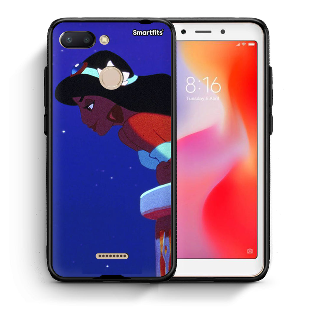 Θήκη Xiaomi Redmi 6 Alladin And Jasmine Love 2 από τη Smartfits με σχέδιο στο πίσω μέρος και μαύρο περίβλημα | Xiaomi Redmi 6 Alladin And Jasmine Love 2 case with colorful back and black bezels