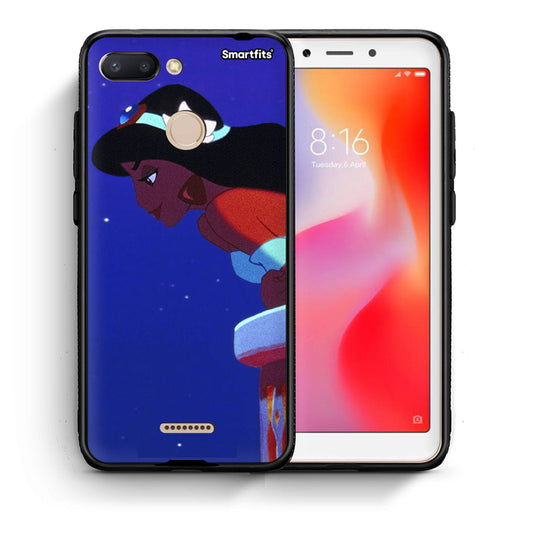 Θήκη Xiaomi Redmi 6 Alladin And Jasmine Love 2 από τη Smartfits με σχέδιο στο πίσω μέρος και μαύρο περίβλημα | Xiaomi Redmi 6 Alladin And Jasmine Love 2 case with colorful back and black bezels