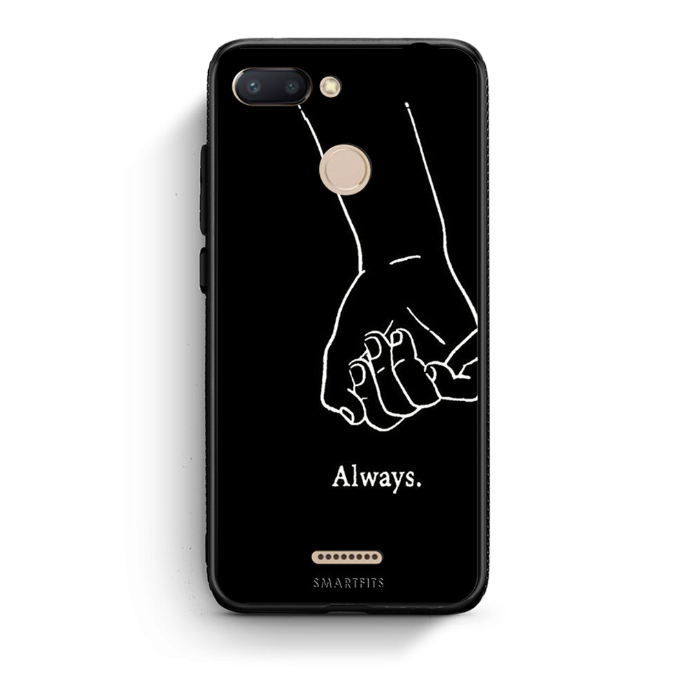 Xiaomi Redmi 6 Always & Forever 1 Θήκη Αγίου Βαλεντίνου από τη Smartfits με σχέδιο στο πίσω μέρος και μαύρο περίβλημα | Smartphone case with colorful back and black bezels by Smartfits