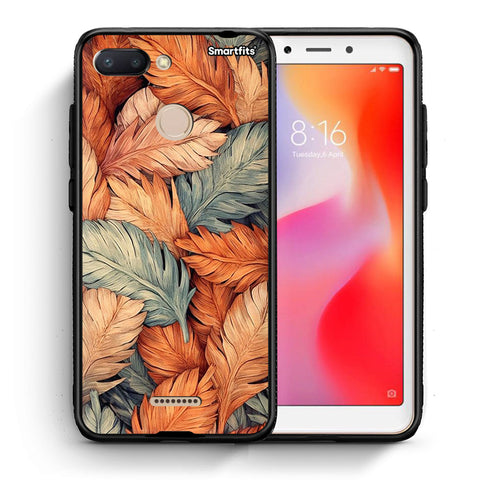 Θήκη Xiaomi Redmi 6 Autumn Leaves από τη Smartfits με σχέδιο στο πίσω μέρος και μαύρο περίβλημα | Xiaomi Redmi 6 Autumn Leaves case with colorful back and black bezels
