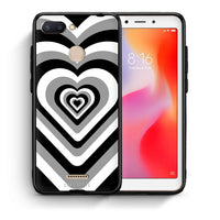 Thumbnail for Θήκη Xiaomi Redmi 6 Black Hearts από τη Smartfits με σχέδιο στο πίσω μέρος και μαύρο περίβλημα | Xiaomi Redmi 6 Black Hearts case with colorful back and black bezels