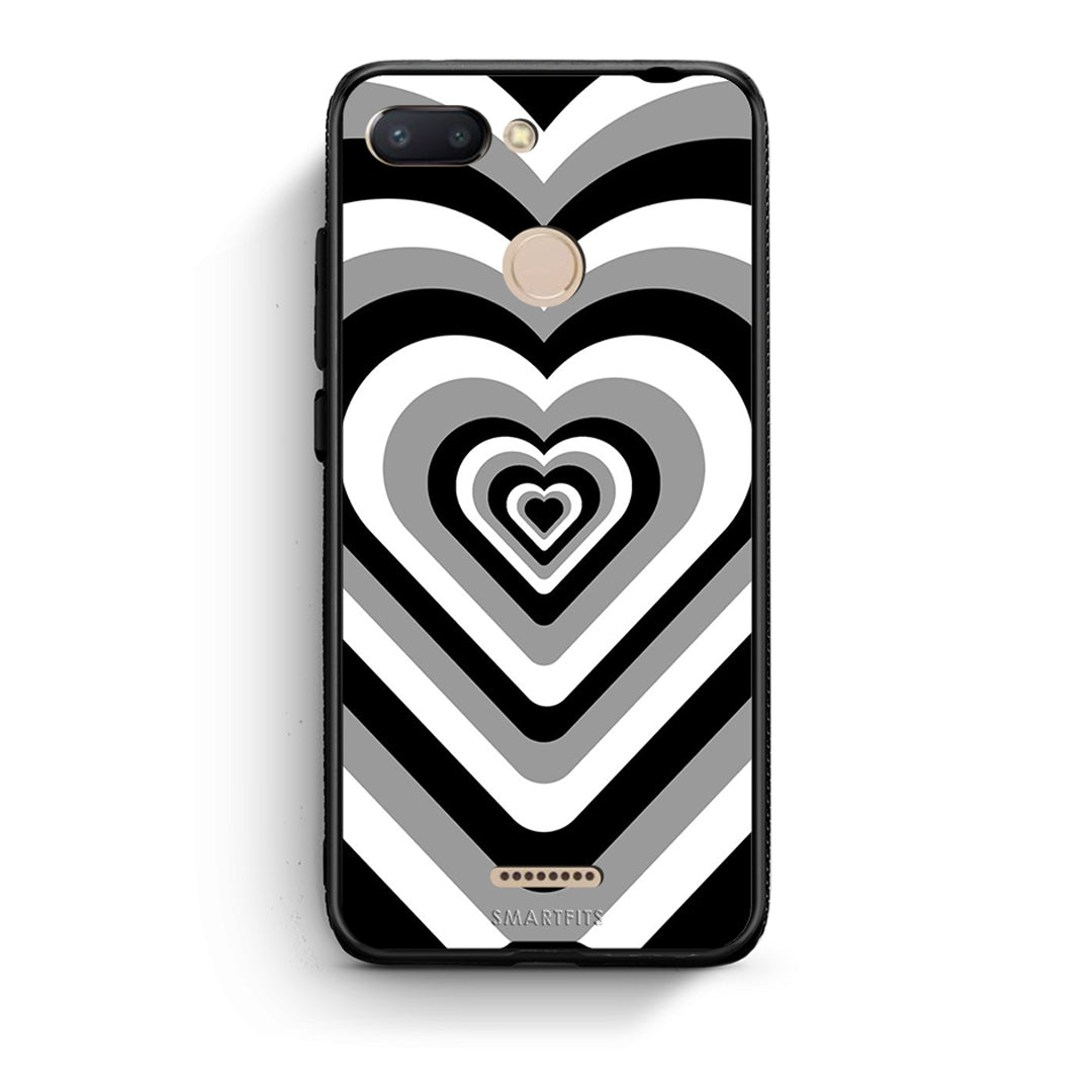 Xiaomi Redmi 6 Black Hearts θήκη από τη Smartfits με σχέδιο στο πίσω μέρος και μαύρο περίβλημα | Smartphone case with colorful back and black bezels by Smartfits