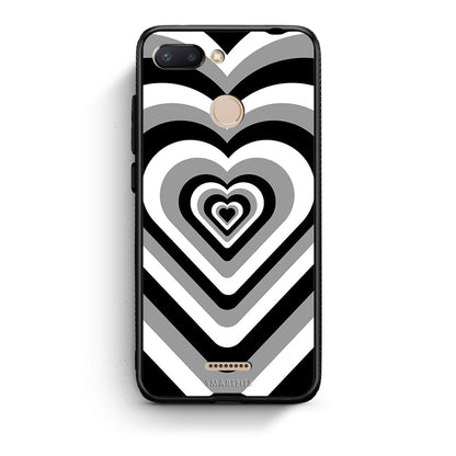 Xiaomi Redmi 6 Black Hearts θήκη από τη Smartfits με σχέδιο στο πίσω μέρος και μαύρο περίβλημα | Smartphone case with colorful back and black bezels by Smartfits