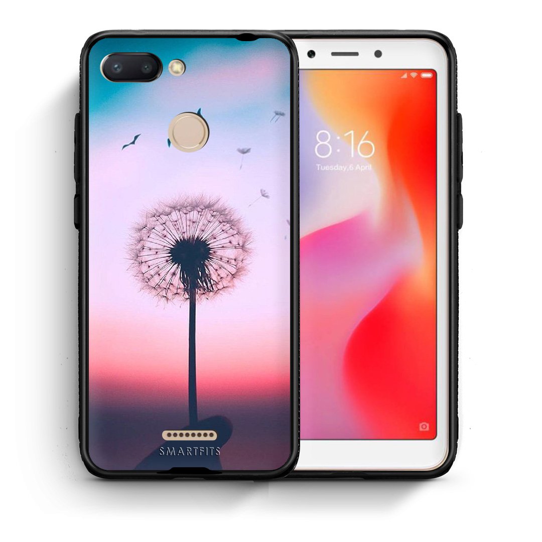 Θήκη Xiaomi Redmi 6 Wish Boho από τη Smartfits με σχέδιο στο πίσω μέρος και μαύρο περίβλημα | Xiaomi Redmi 6 Wish Boho case with colorful back and black bezels