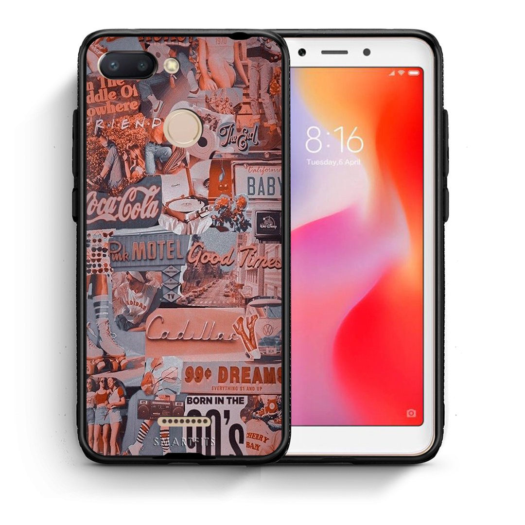 Θήκη Xiaomi Redmi 6 Born In 90s από τη Smartfits με σχέδιο στο πίσω μέρος και μαύρο περίβλημα | Xiaomi Redmi 6 Born In 90s case with colorful back and black bezels