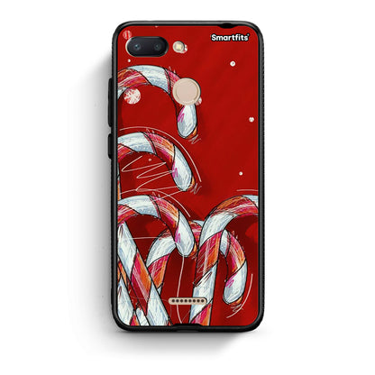 Xiaomi Redmi 6 Candy Cane θήκη από τη Smartfits με σχέδιο στο πίσω μέρος και μαύρο περίβλημα | Smartphone case with colorful back and black bezels by Smartfits