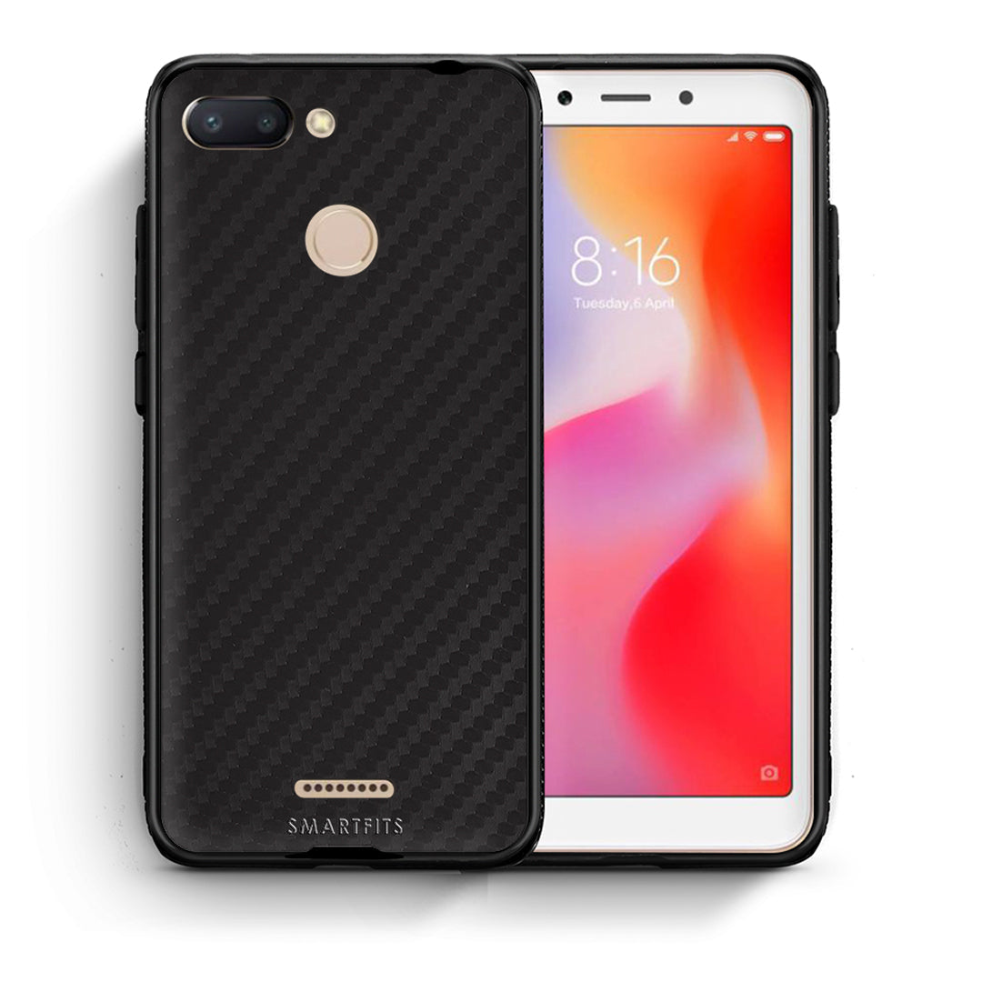 Θήκη Xiaomi Redmi 6 Carbon Black από τη Smartfits με σχέδιο στο πίσω μέρος και μαύρο περίβλημα | Xiaomi Redmi 6 Carbon Black case with colorful back and black bezels