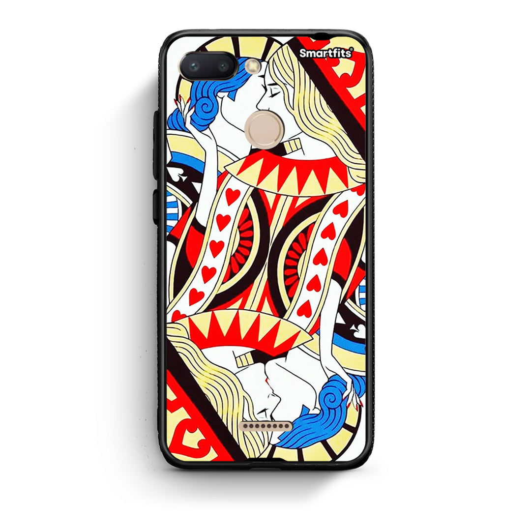 Xiaomi Redmi 6 Card Love θήκη από τη Smartfits με σχέδιο στο πίσω μέρος και μαύρο περίβλημα | Smartphone case with colorful back and black bezels by Smartfits