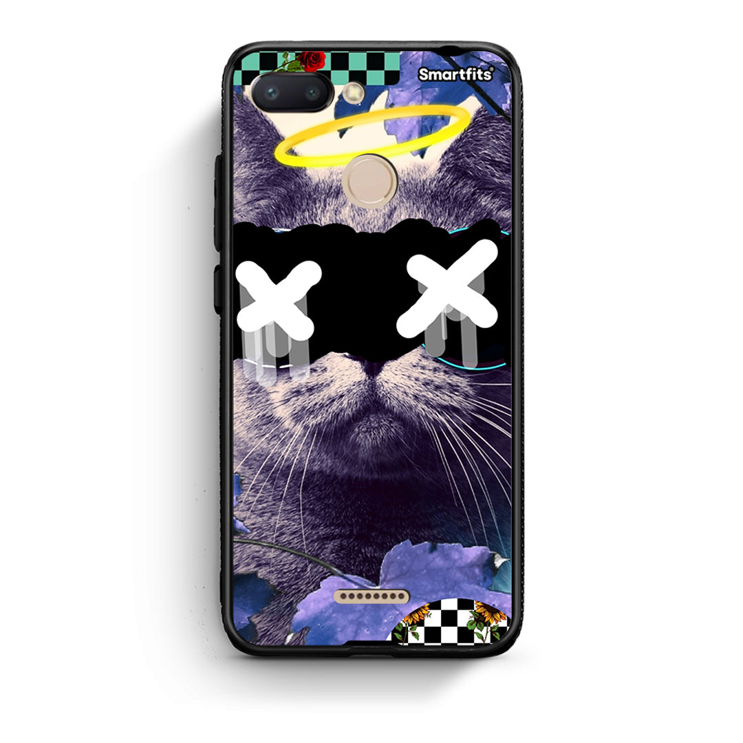 Xiaomi Redmi 6 Cat Collage θήκη από τη Smartfits με σχέδιο στο πίσω μέρος και μαύρο περίβλημα | Smartphone case with colorful back and black bezels by Smartfits