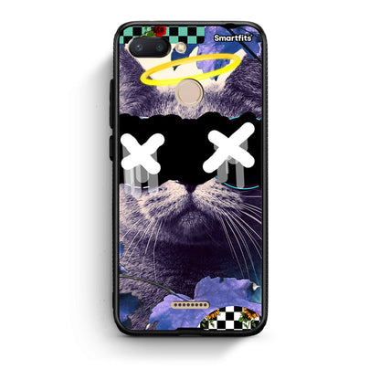 Xiaomi Redmi 6 Cat Collage θήκη από τη Smartfits με σχέδιο στο πίσω μέρος και μαύρο περίβλημα | Smartphone case with colorful back and black bezels by Smartfits
