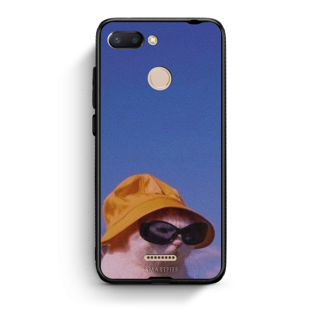 Xiaomi Redmi 6 Cat Diva θήκη από τη Smartfits με σχέδιο στο πίσω μέρος και μαύρο περίβλημα | Smartphone case with colorful back and black bezels by Smartfits