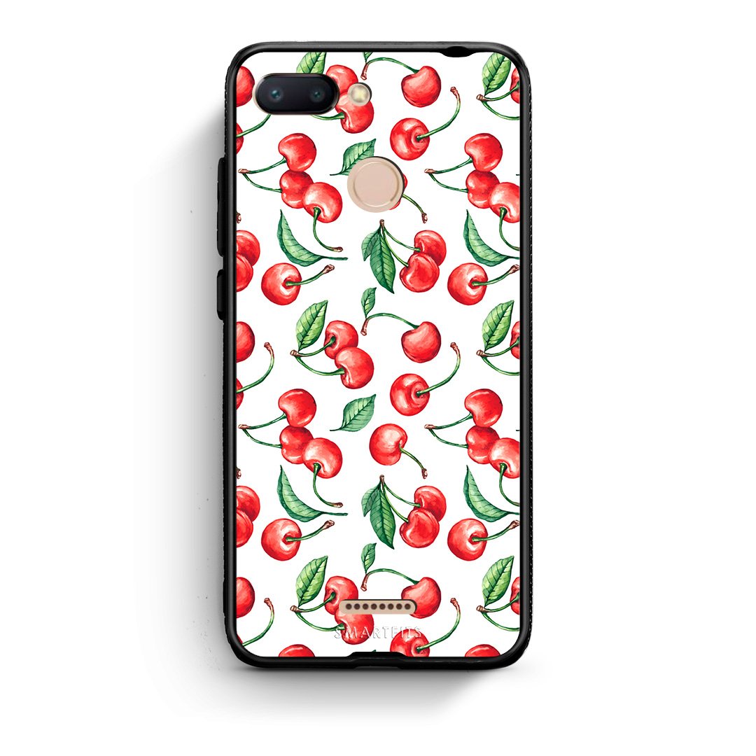 Xiaomi Redmi 6 Cherry Summer θήκη από τη Smartfits με σχέδιο στο πίσω μέρος και μαύρο περίβλημα | Smartphone case with colorful back and black bezels by Smartfits