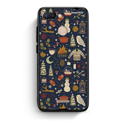 Xiaomi Redmi 6 Christmas Elements θήκη από τη Smartfits με σχέδιο στο πίσω μέρος και μαύρο περίβλημα | Smartphone case with colorful back and black bezels by Smartfits