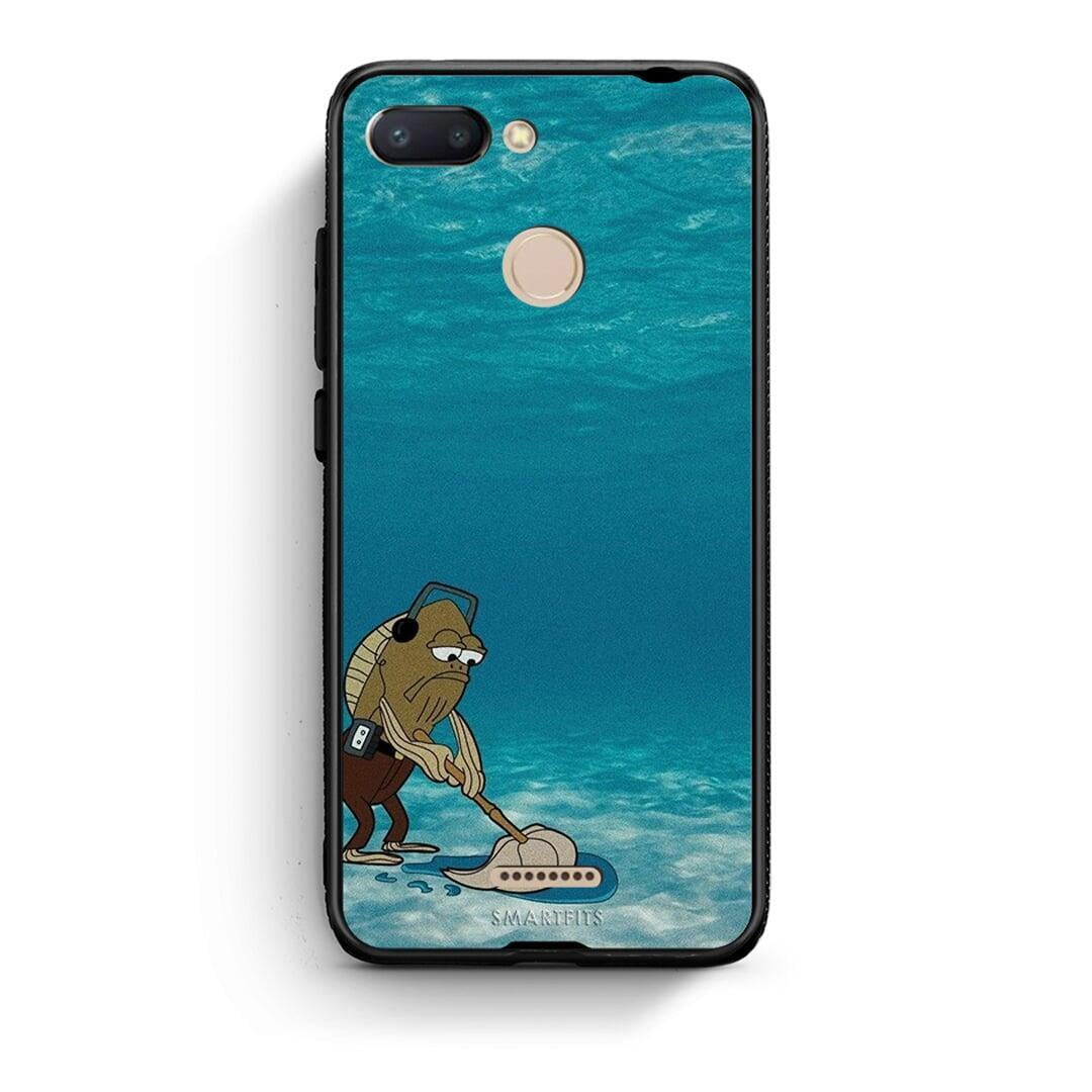 Xiaomi Redmi 6 Clean The Ocean Θήκη από τη Smartfits με σχέδιο στο πίσω μέρος και μαύρο περίβλημα | Smartphone case with colorful back and black bezels by Smartfits