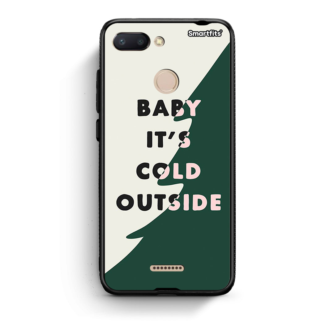 Xiaomi Redmi 6 Cold Outside θήκη από τη Smartfits με σχέδιο στο πίσω μέρος και μαύρο περίβλημα | Smartphone case with colorful back and black bezels by Smartfits