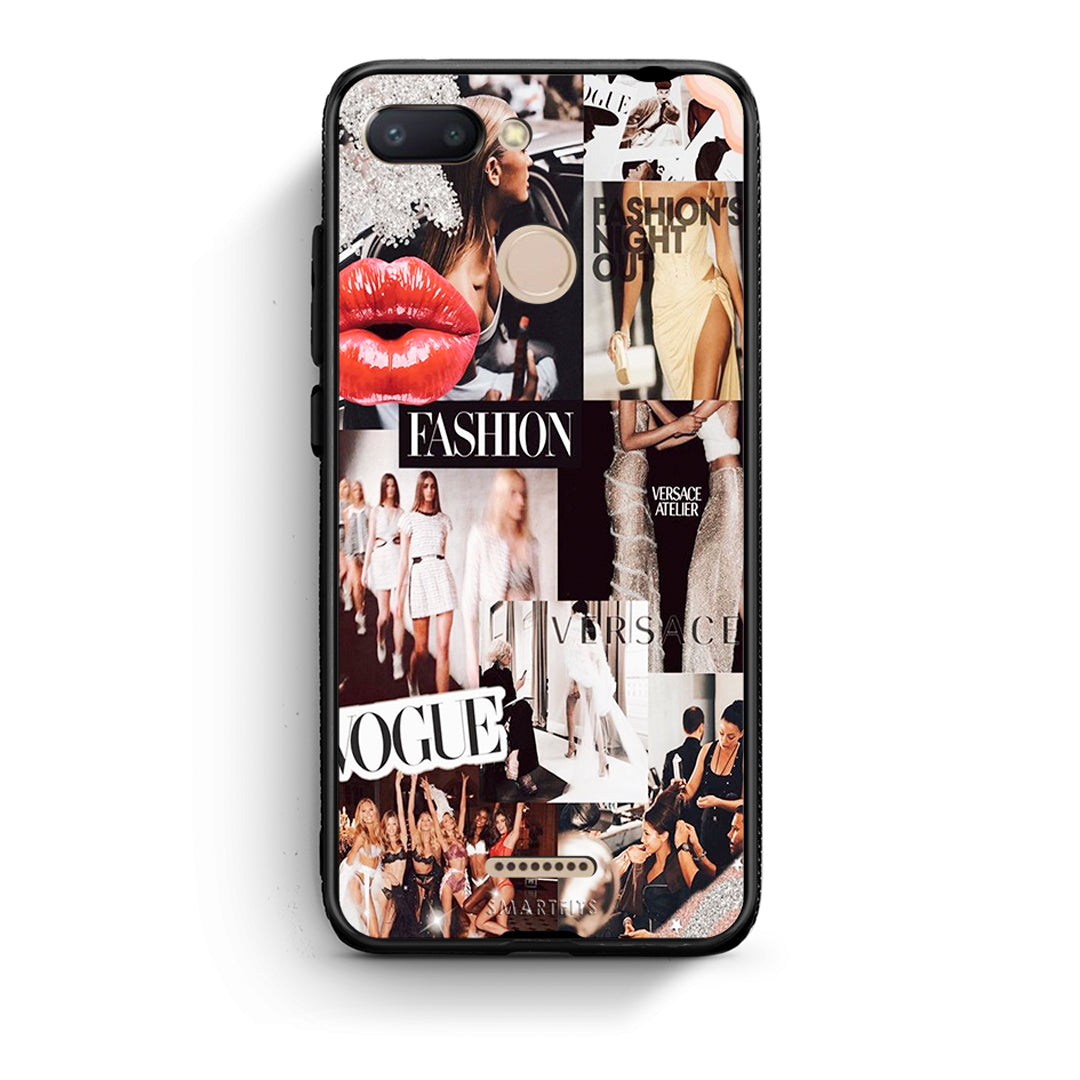 Xiaomi Redmi 6 Collage Fashion Θήκη Αγίου Βαλεντίνου από τη Smartfits με σχέδιο στο πίσω μέρος και μαύρο περίβλημα | Smartphone case with colorful back and black bezels by Smartfits