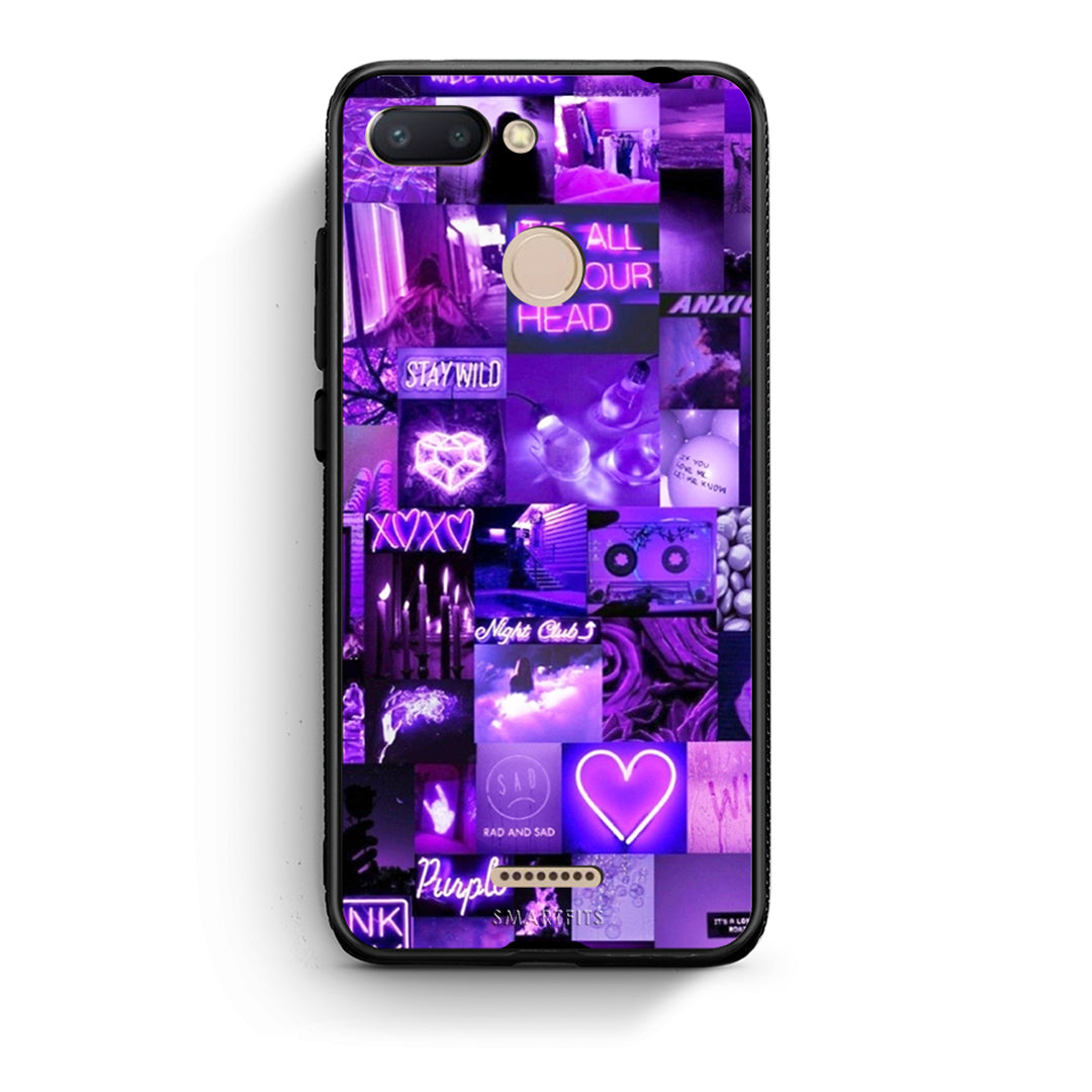 Xiaomi Redmi 6 Collage Stay Wild Θήκη Αγίου Βαλεντίνου από τη Smartfits με σχέδιο στο πίσω μέρος και μαύρο περίβλημα | Smartphone case with colorful back and black bezels by Smartfits