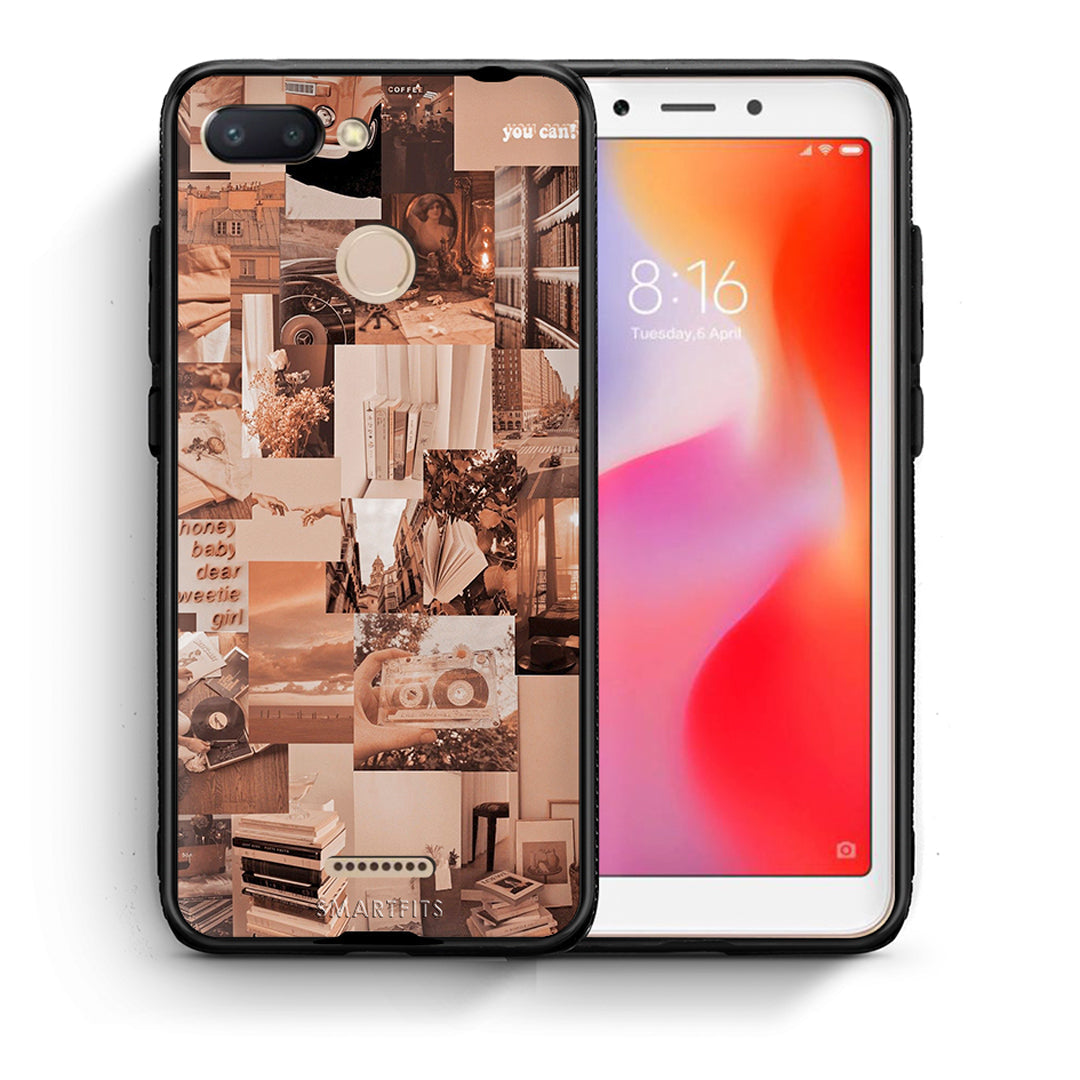 Θήκη Αγίου Βαλεντίνου Xiaomi Redmi 6 Collage You Can από τη Smartfits με σχέδιο στο πίσω μέρος και μαύρο περίβλημα | Xiaomi Redmi 6 Collage You Can case with colorful back and black bezels