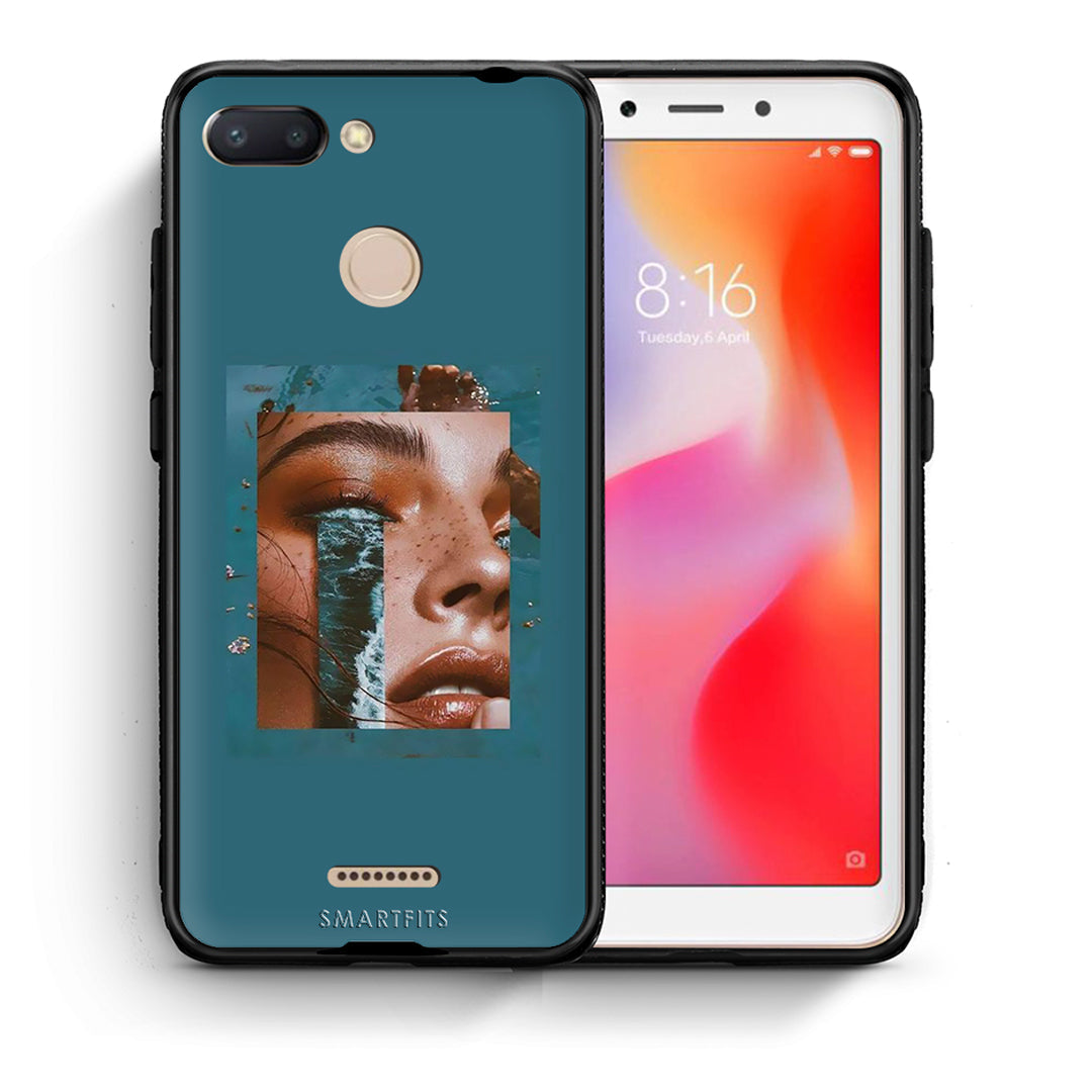 Θήκη Xiaomi Redmi 6 Cry An Ocean από τη Smartfits με σχέδιο στο πίσω μέρος και μαύρο περίβλημα | Xiaomi Redmi 6 Cry An Ocean case with colorful back and black bezels