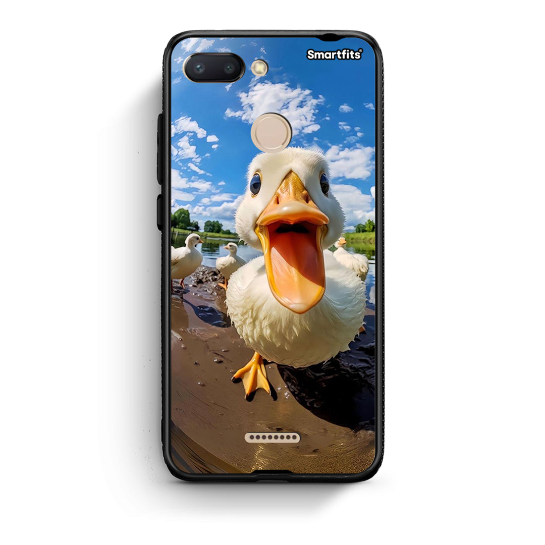 Xiaomi Redmi 6 Duck Face θήκη από τη Smartfits με σχέδιο στο πίσω μέρος και μαύρο περίβλημα | Smartphone case with colorful back and black bezels by Smartfits