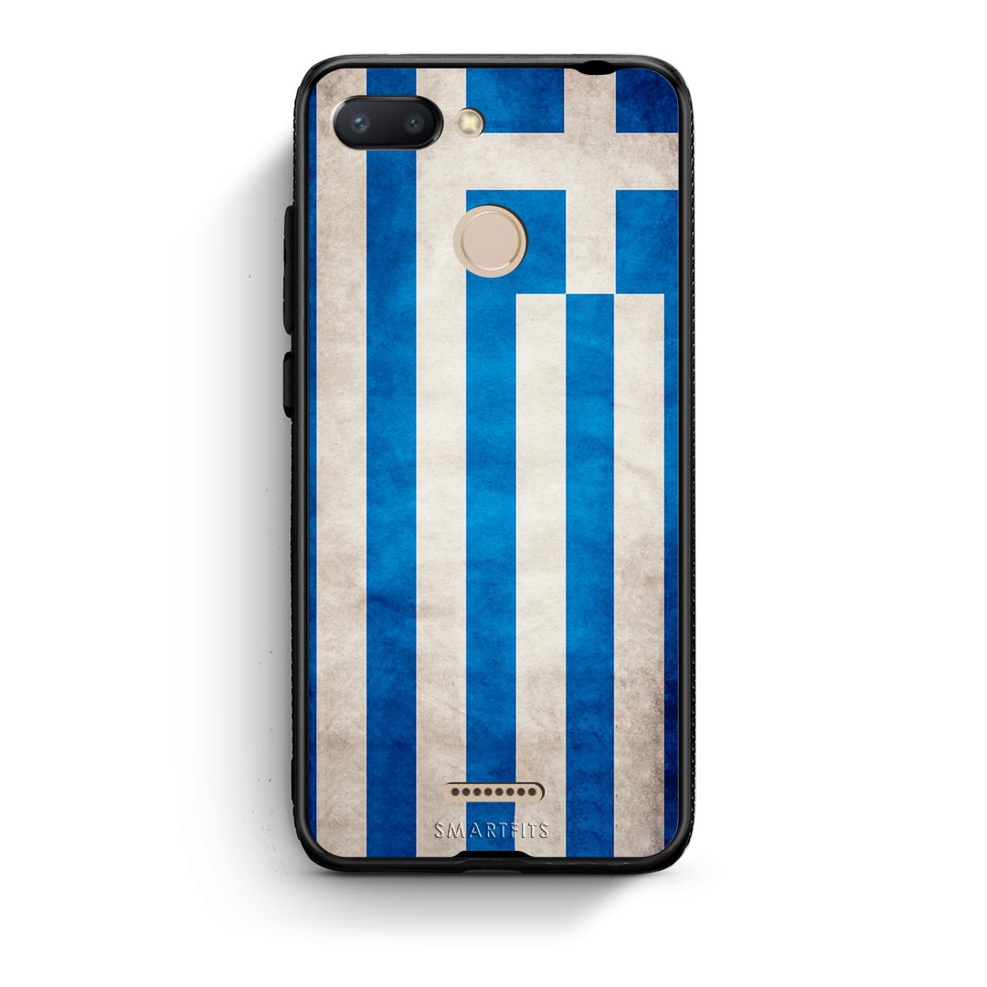 4 - Xiaomi Redmi 6 Greece Flag case, cover, bumper