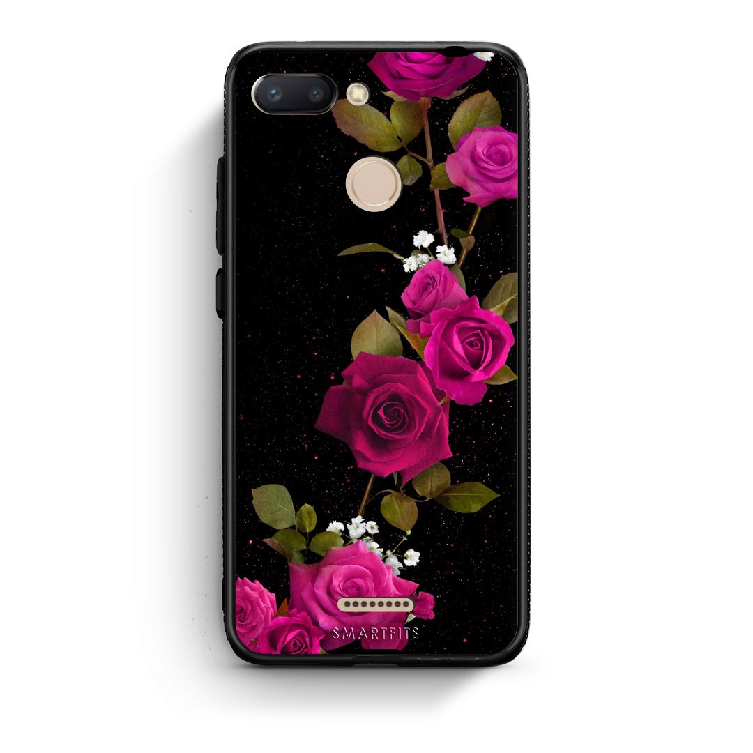4 - Xiaomi Redmi 6 Red Roses Flower case, cover, bumper