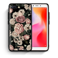 Thumbnail for Θήκη Xiaomi Redmi 6 Wild Roses Flower από τη Smartfits με σχέδιο στο πίσω μέρος και μαύρο περίβλημα | Xiaomi Redmi 6 Wild Roses Flower case with colorful back and black bezels