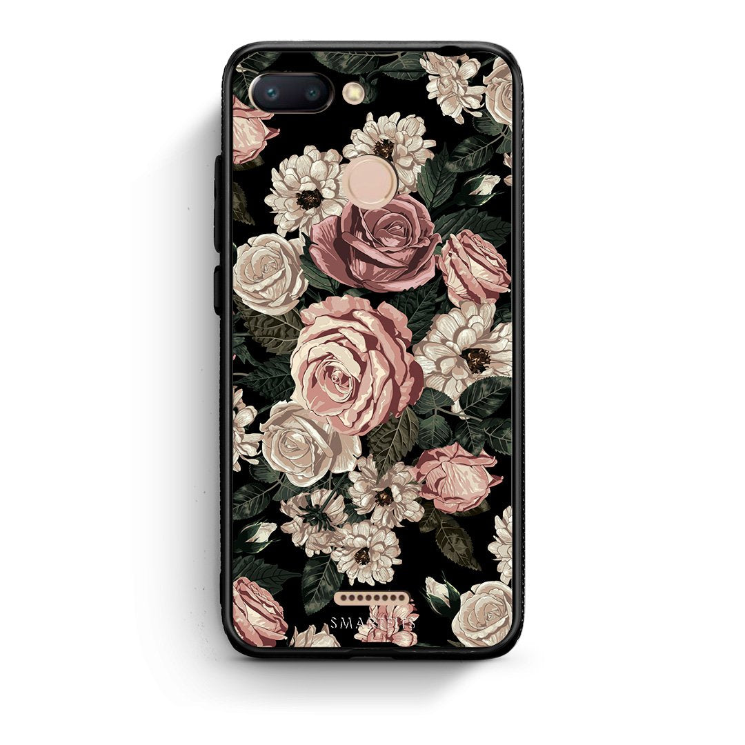 4 - Xiaomi Redmi 6 Wild Roses Flower case, cover, bumper