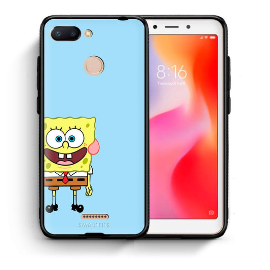 Θήκη Xiaomi Redmi 6 Friends Bob από τη Smartfits με σχέδιο στο πίσω μέρος και μαύρο περίβλημα | Xiaomi Redmi 6 Friends Bob case with colorful back and black bezels