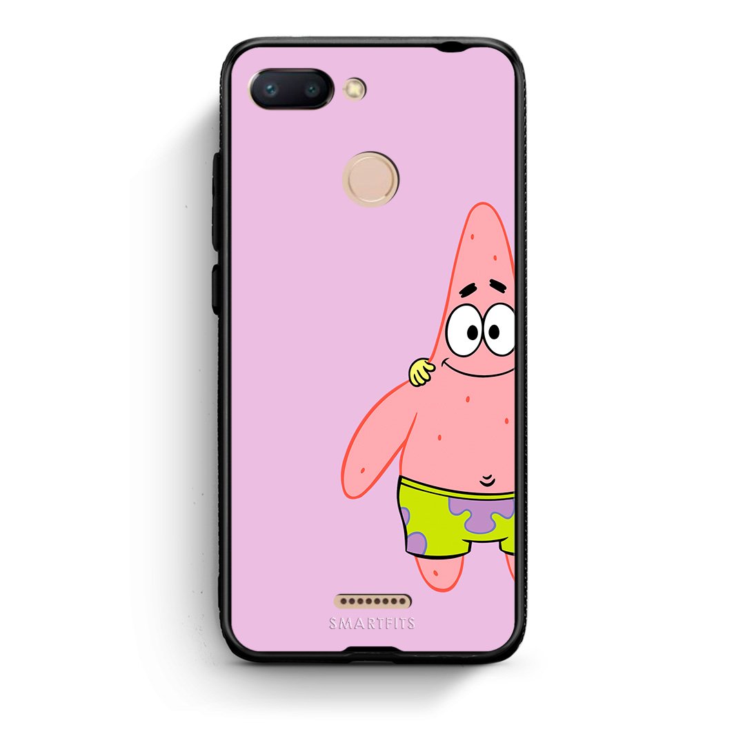 Xiaomi Redmi 6  Friends Patrick θήκη από τη Smartfits με σχέδιο στο πίσω μέρος και μαύρο περίβλημα | Smartphone case with colorful back and black bezels by Smartfits