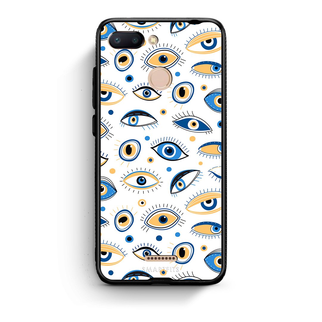 Xiaomi Redmi 6 Ftou Ftou θήκη από τη Smartfits με σχέδιο στο πίσω μέρος και μαύρο περίβλημα | Smartphone case with colorful back and black bezels by Smartfits