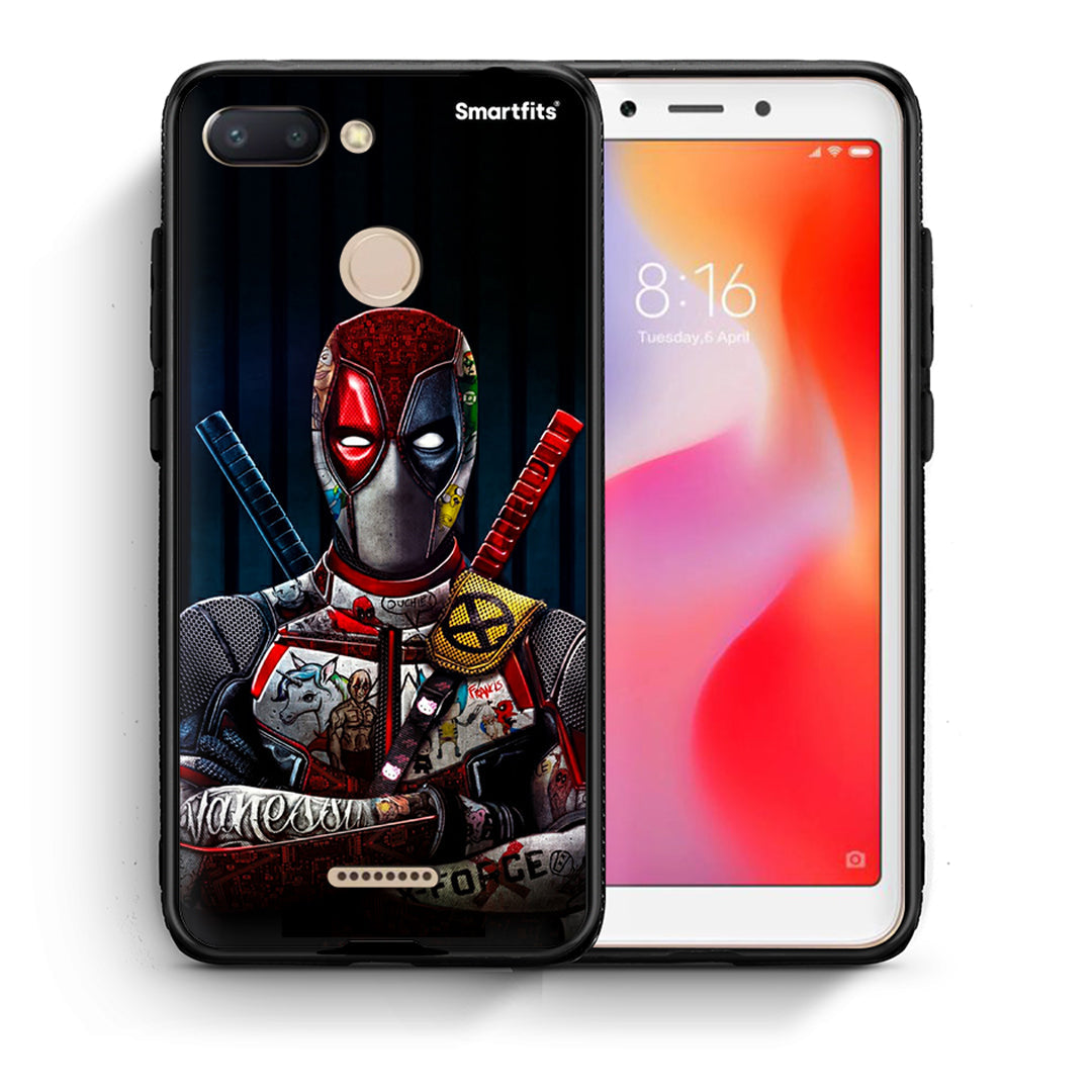 Θήκη Xiaomi Redmi 6 Funny Guy από τη Smartfits με σχέδιο στο πίσω μέρος και μαύρο περίβλημα | Xiaomi Redmi 6 Funny Guy case with colorful back and black bezels