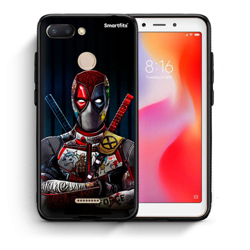 Θήκη Xiaomi Redmi 6 Funny Guy από τη Smartfits με σχέδιο στο πίσω μέρος και μαύρο περίβλημα | Xiaomi Redmi 6 Funny Guy case with colorful back and black bezels
