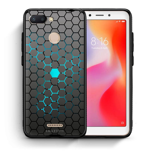 Θήκη Xiaomi Redmi 6 Hexagonal Geometric από τη Smartfits με σχέδιο στο πίσω μέρος και μαύρο περίβλημα | Xiaomi Redmi 6 Hexagonal Geometric case with colorful back and black bezels