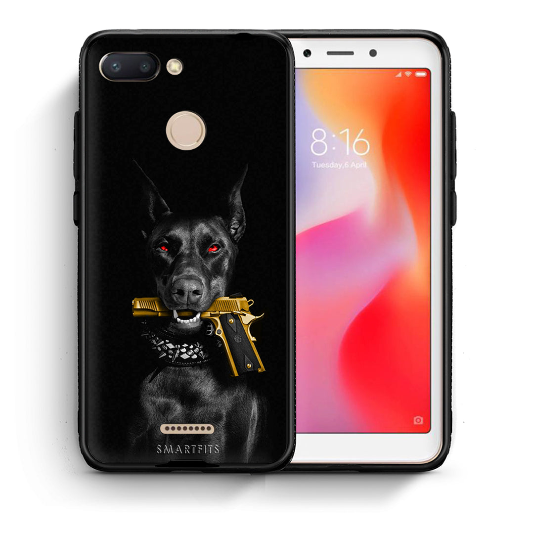 Θήκη Αγίου Βαλεντίνου Xiaomi Redmi 6 Golden Gun από τη Smartfits με σχέδιο στο πίσω μέρος και μαύρο περίβλημα | Xiaomi Redmi 6 Golden Gun case with colorful back and black bezels