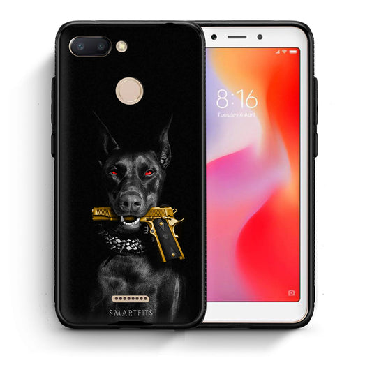 Θήκη Αγίου Βαλεντίνου Xiaomi Redmi 6 Golden Gun από τη Smartfits με σχέδιο στο πίσω μέρος και μαύρο περίβλημα | Xiaomi Redmi 6 Golden Gun case with colorful back and black bezels