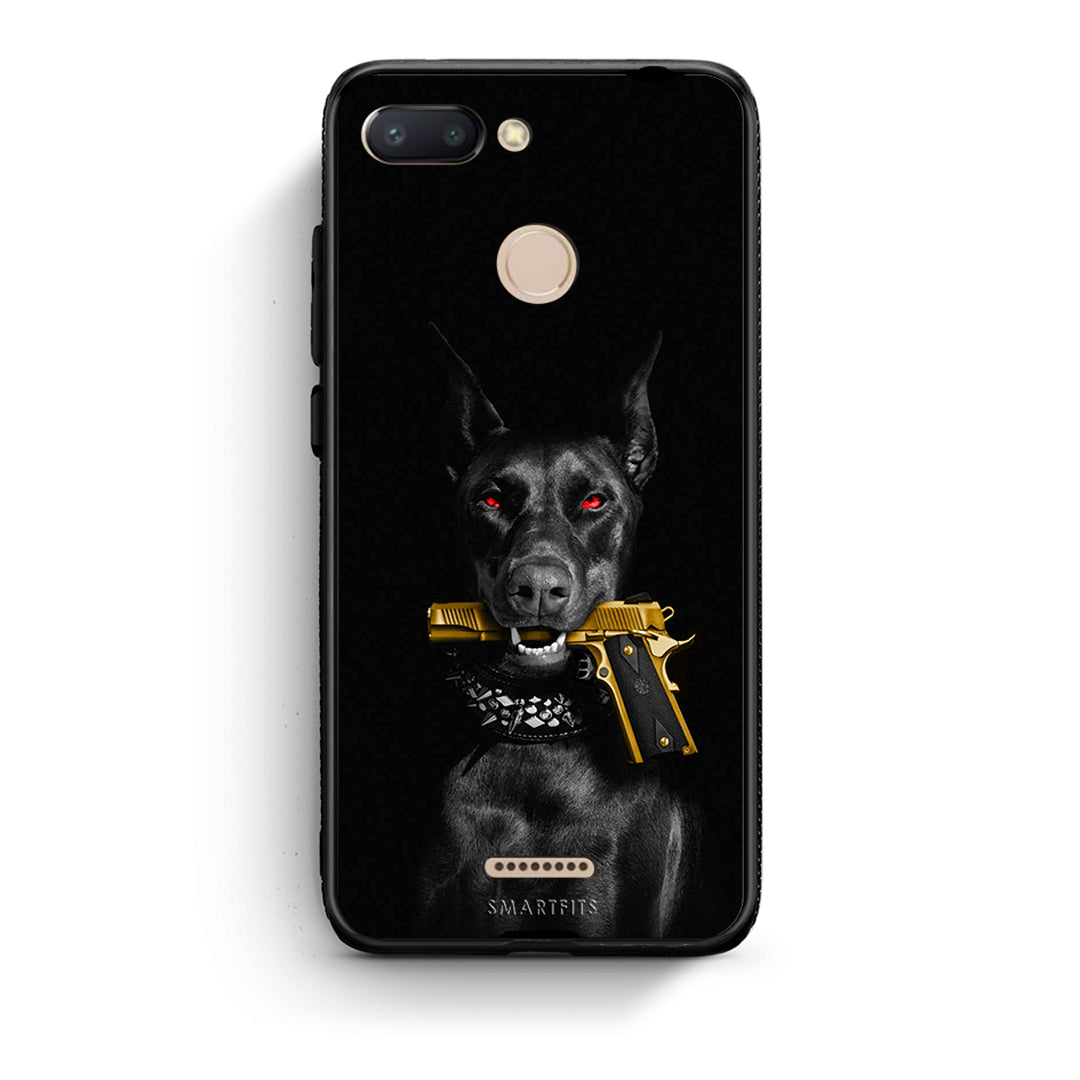 Xiaomi Redmi 6 Golden Gun Θήκη Αγίου Βαλεντίνου από τη Smartfits με σχέδιο στο πίσω μέρος και μαύρο περίβλημα | Smartphone case with colorful back and black bezels by Smartfits