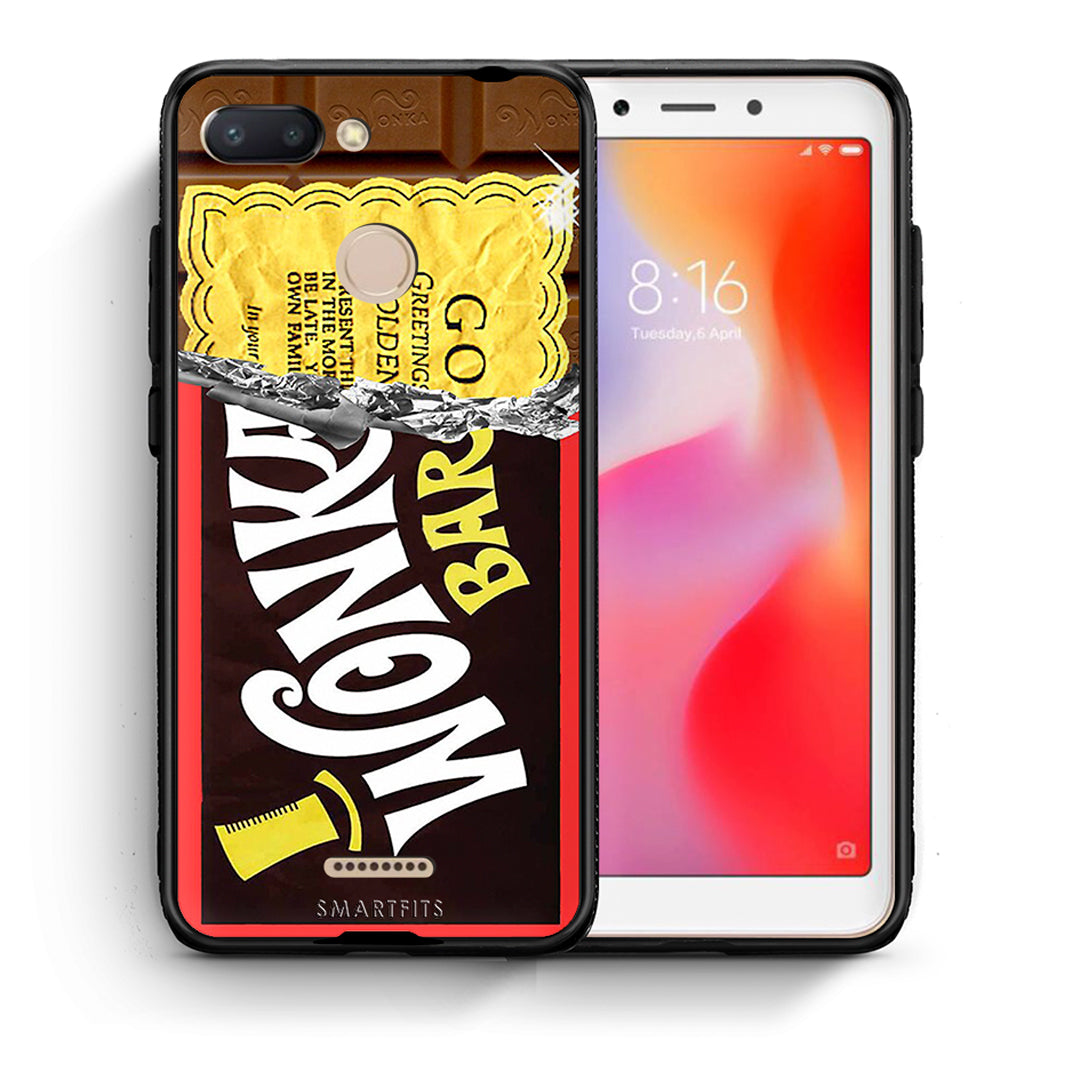 Θήκη Xiaomi Redmi 6 Golden Ticket από τη Smartfits με σχέδιο στο πίσω μέρος και μαύρο περίβλημα | Xiaomi Redmi 6 Golden Ticket case with colorful back and black bezels