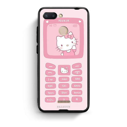 Xiaomi Redmi 6 Hello Kitten Θήκη Αγίου Βαλεντίνου από τη Smartfits με σχέδιο στο πίσω μέρος και μαύρο περίβλημα | Smartphone case with colorful back and black bezels by Smartfits