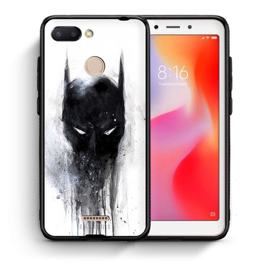 Θήκη Xiaomi Redmi 6 Paint Bat Hero από τη Smartfits με σχέδιο στο πίσω μέρος και μαύρο περίβλημα | Xiaomi Redmi 6 Paint Bat Hero case with colorful back and black bezels